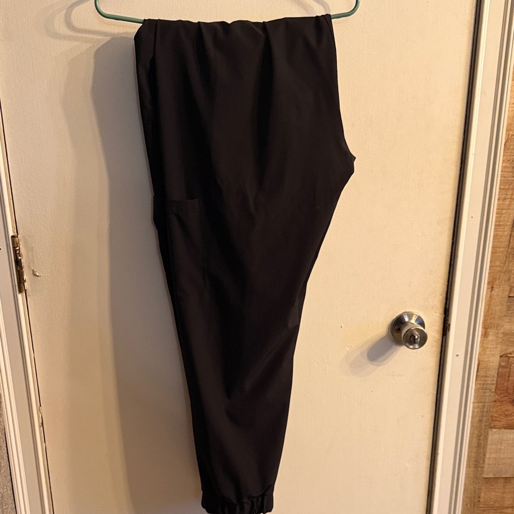 Black Jogger Pants Hanes scrub pants 2x